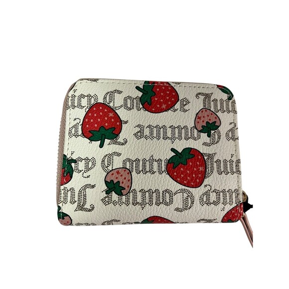 Juicy Couture Wallet Womens One Size Strawberry Print Zip-Around Charm - Picture 3 of 5